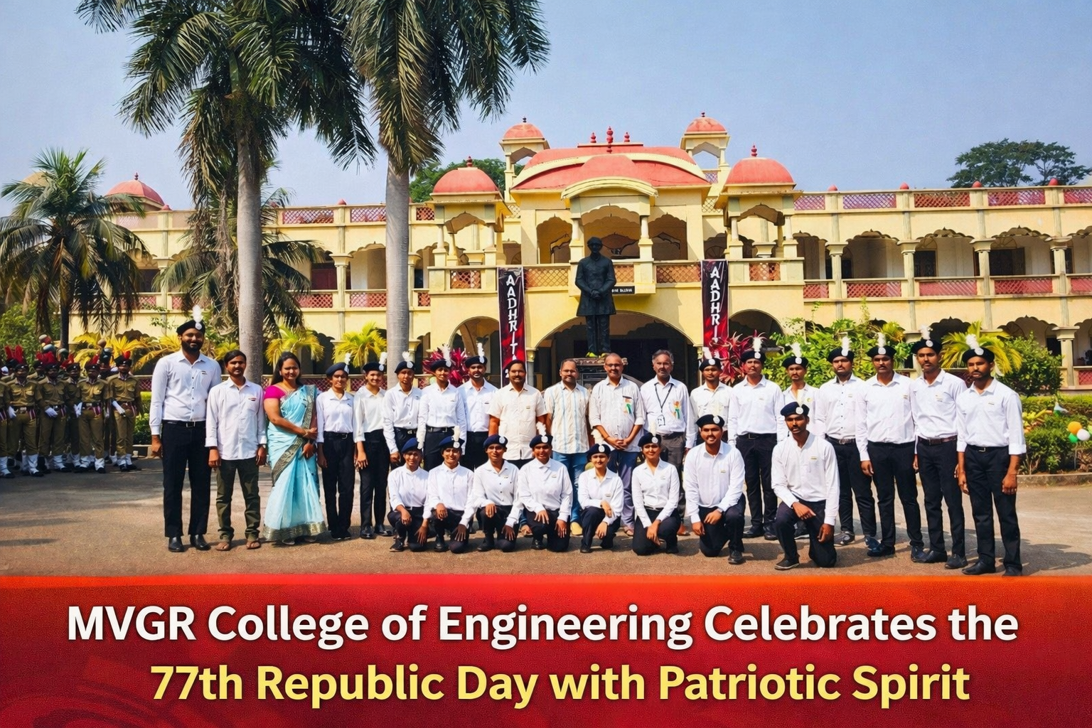 MVGR College of Engineering Celebrates the 77th Republic Day with Patriotic Spirit
