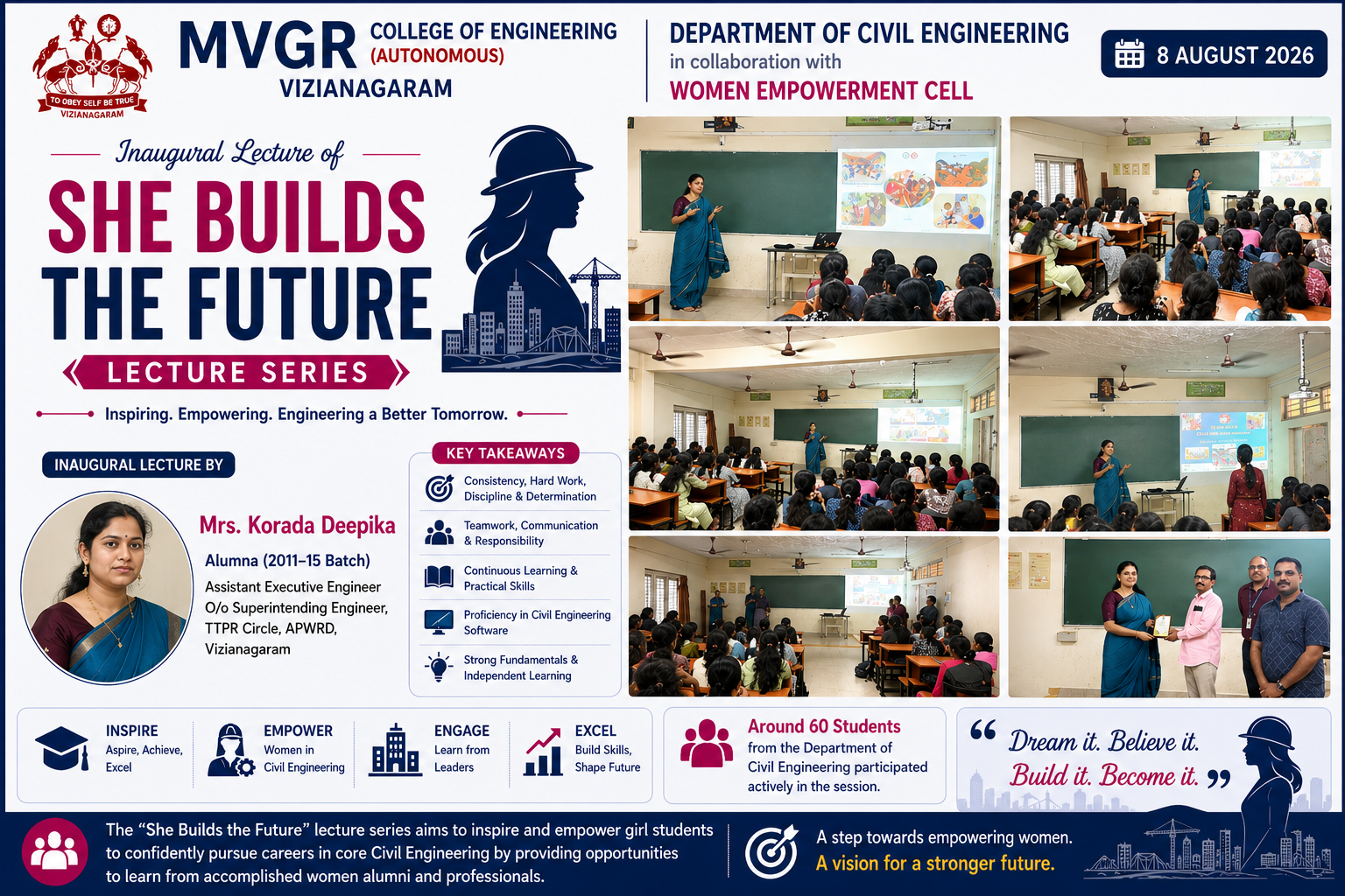 “She Builds the Future”: Alumni Interaction Inspires Aspiring Women Civil Engineers