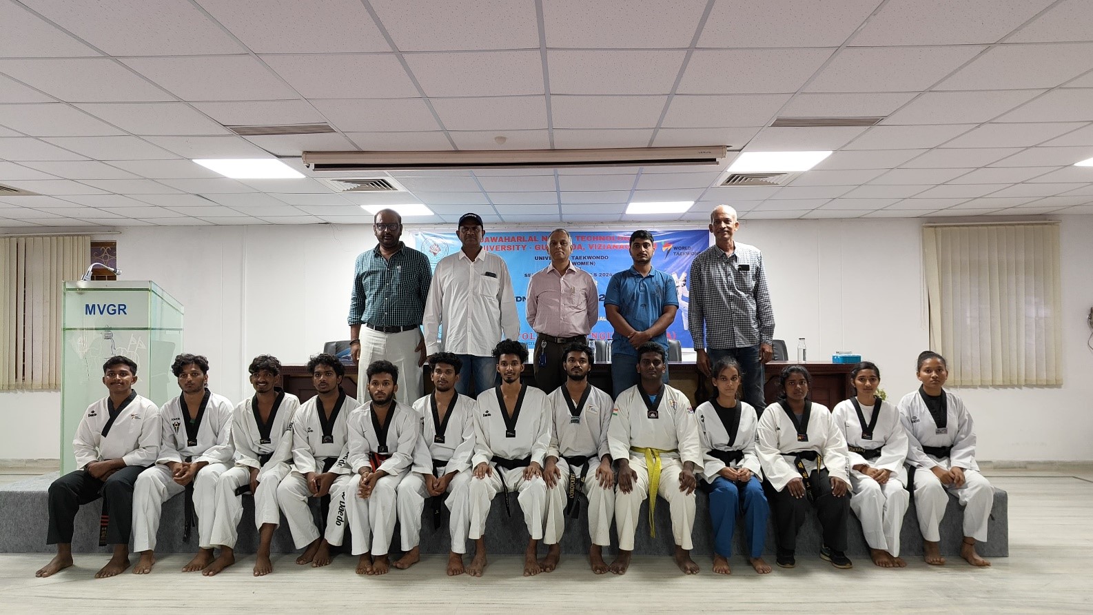 JNTUGV University Taekwondo Team Selections and Trials for 2024-25 Held at MVGR College of Engineering on 23-Oct-2024